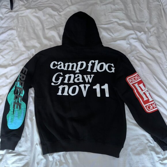 Kids See Ghosts Kanye West Kid Cudi Camp Flog Gnaw Hoodie Large - Picture 3 of 3